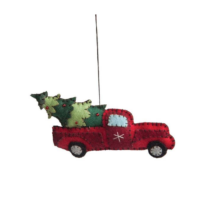 C&F Home - Wholesale Ornament - SALE Christmas Penny Lane Pickup Truck Ornament