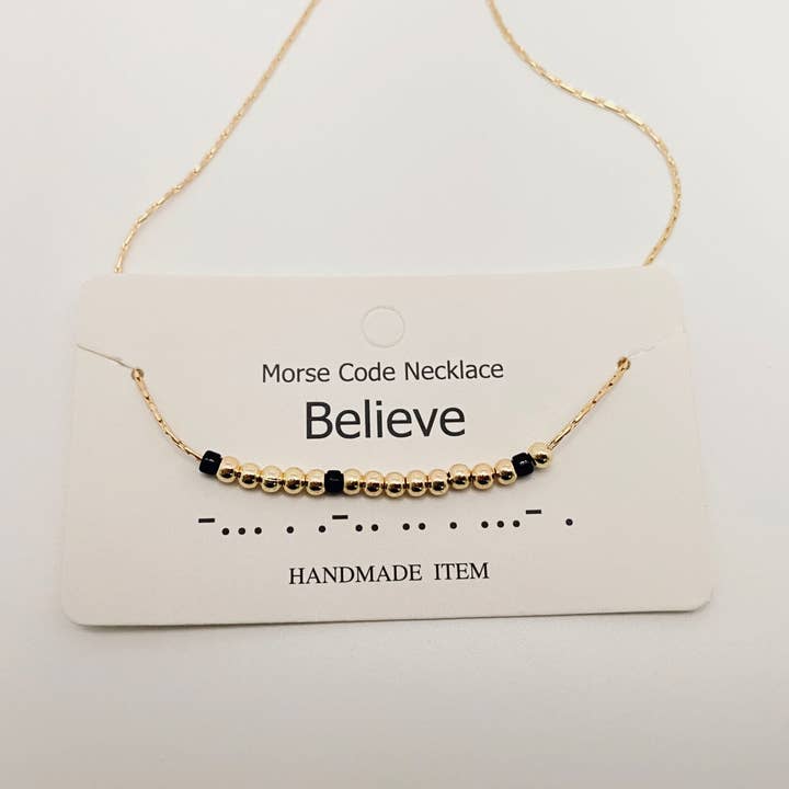 Mio Queena - Wholesale Pendant/Charm Necklace - Personality Handmade Morse Code Necklace with Card