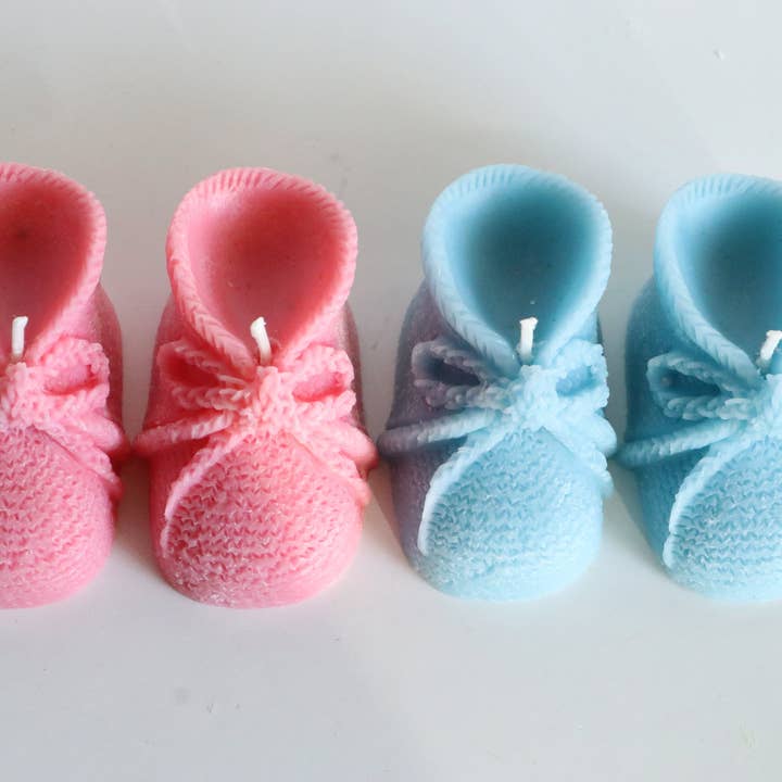 SugarByrd - Wholesale Novelty Candle - Baby Shower Candle Favors - Booties
