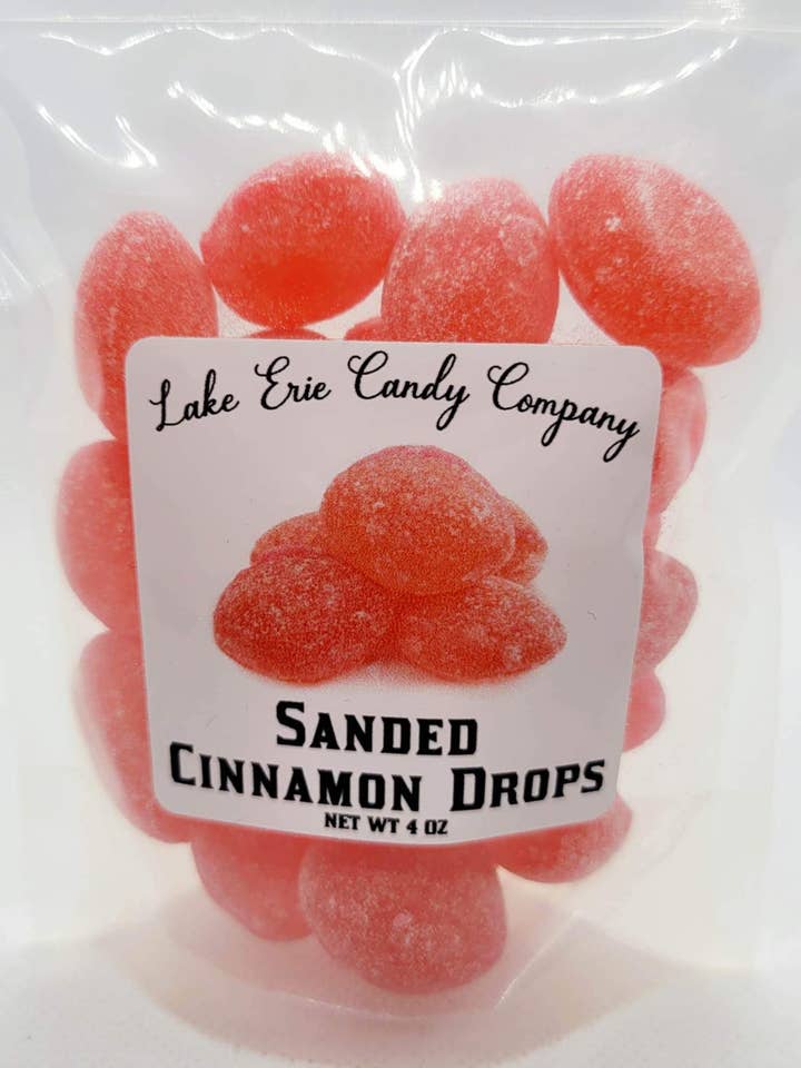 Sanded Cinnamon Drops for wholesale by Lake Erie Candy Company