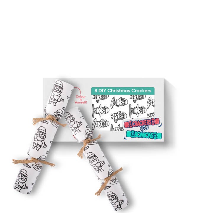 Crackers for Bonbons - Wholesale DIY craft kit - DIY - Surfing Santa, Pack of 8 | Bonbon Crackers4