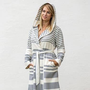 Dame badekåbe Boho Living - 009 grå for engroshandel hos Framsohn Frottier