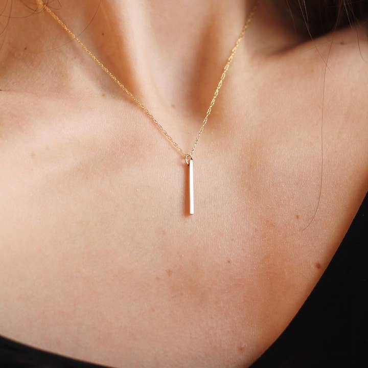 Vertical Bar Necklace for wholesale by SolidWerks