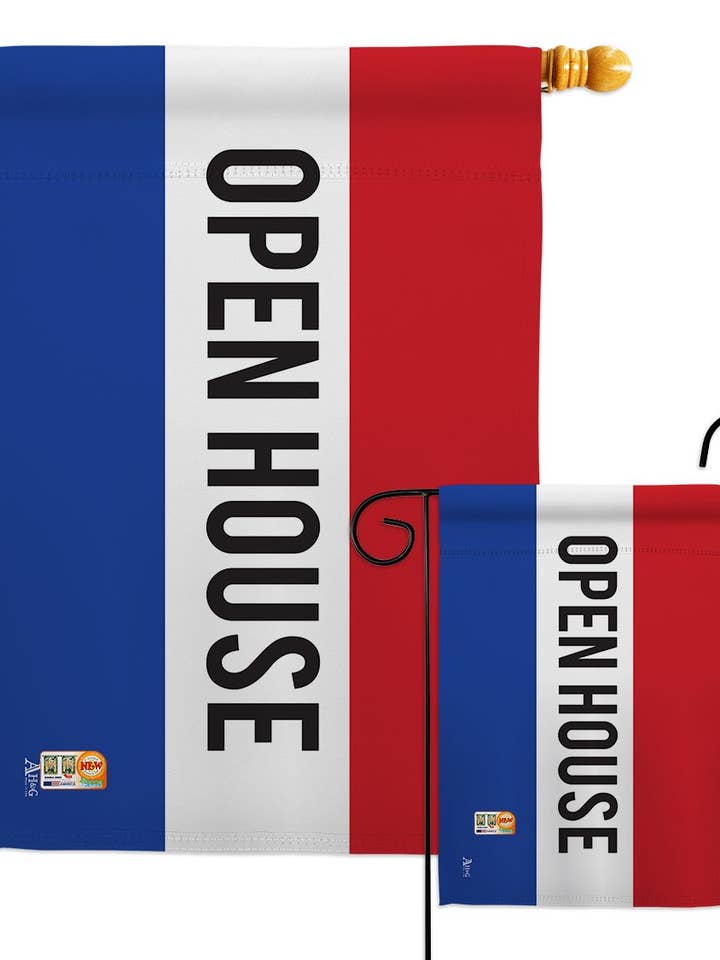 Open House Novelty Merchant Decor Flag for wholesale by Two Group Flag Co