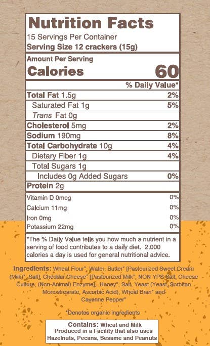 Potter’s Crackers – Großhandel Cracker – Potter's Crackers Bio-Austerncracker mit Cheddar aus Wisconsin2