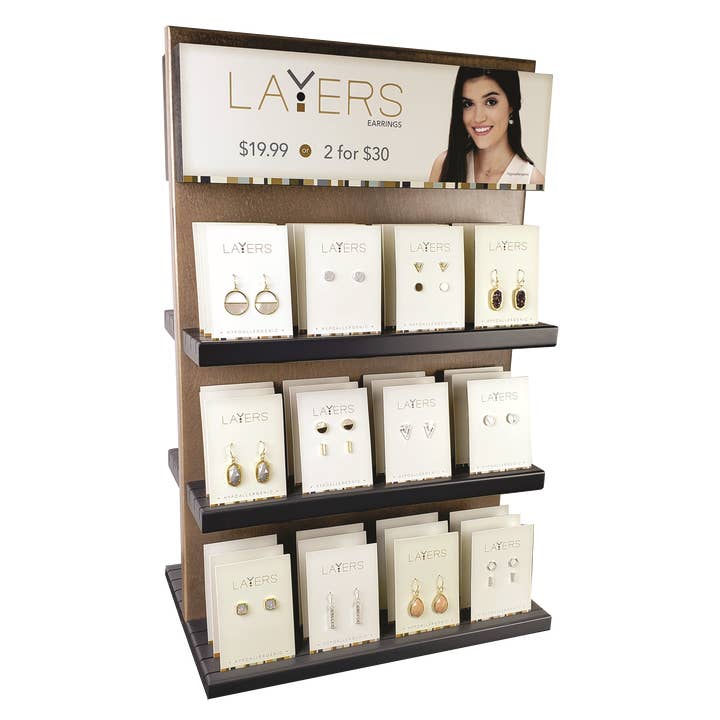 B Layers Earrings Starter Package for wholesale by Center Court
