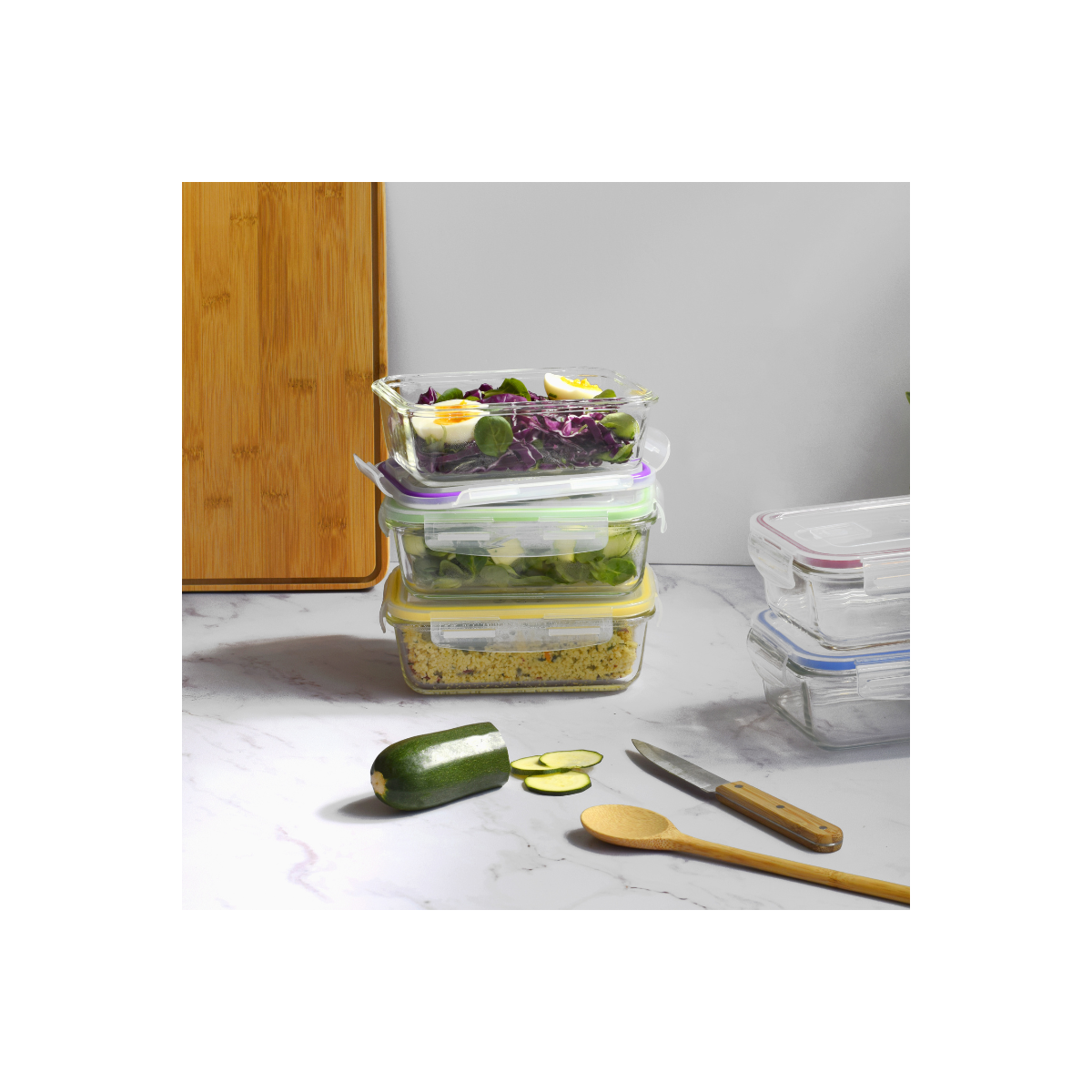 Pebbly International - Wholesale Food storage container - Batch Cooking Glass Storage Set1