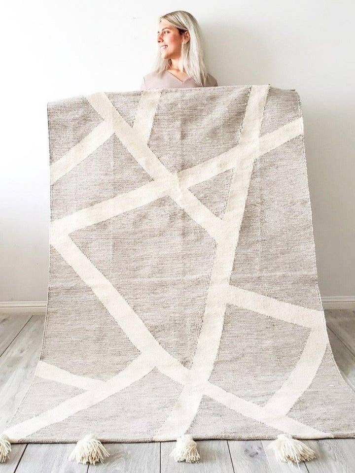 Kamilia Handwoven Wool Area Kilim Rug for wholesale by Mumo Toronto Inc