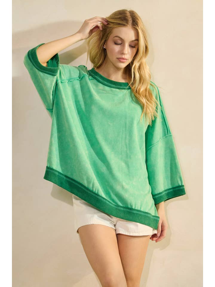 Sewn and Seen - Wholesale Top - Maternity - Mineral-Washed Oversized French Terry Top1