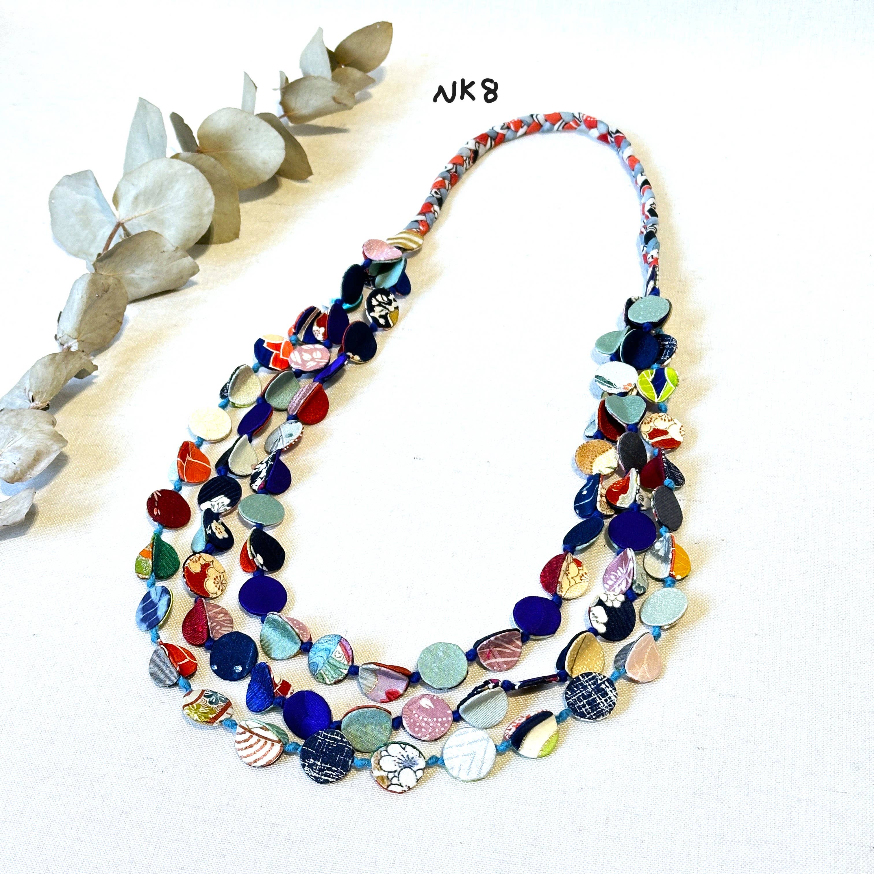 Sophie Silks - Vente Colliers plastrons - Collier kimono en corde à trois brins8