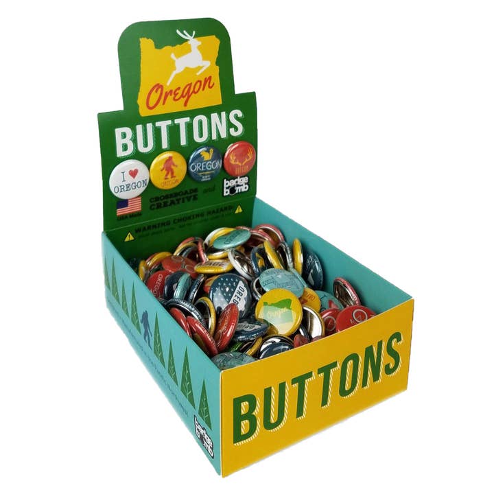 Badge Bomb - Wholesale Lapel Pin/Button - Oregon Button Box