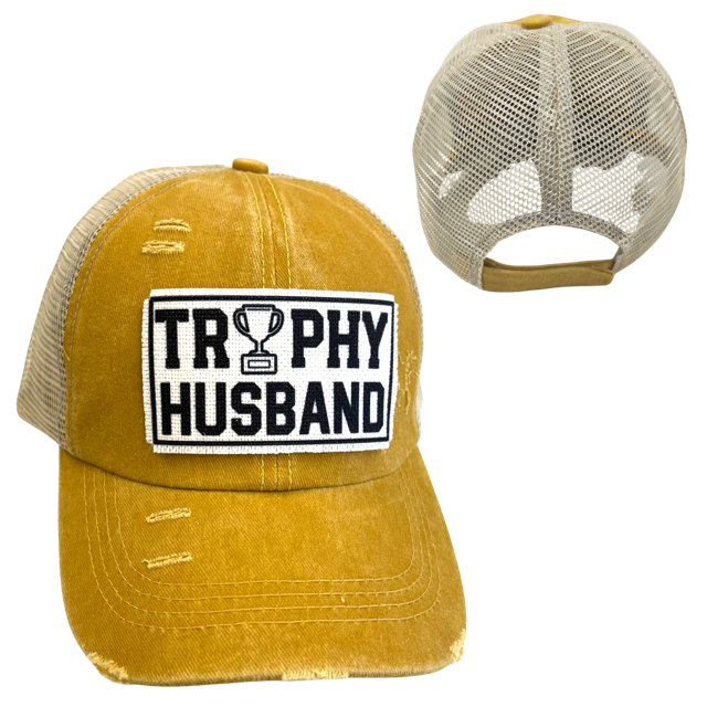 dkhandmade - Wholesale Trucker Hat - Men's - TROPHY HUSBAND | UNISEX HAT | DISTRESSED7
