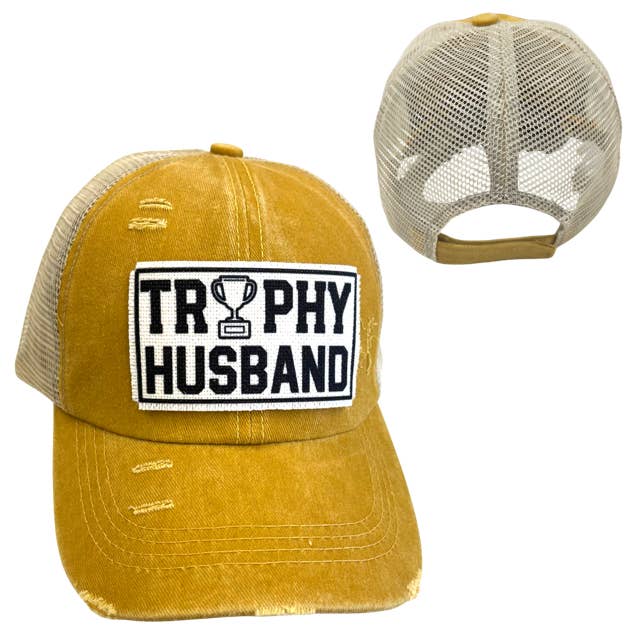 dkhandmade - Wholesale Trucker Hat - Men's - TROPHY HUSBAND | UNISEX HAT | DISTRESSED7