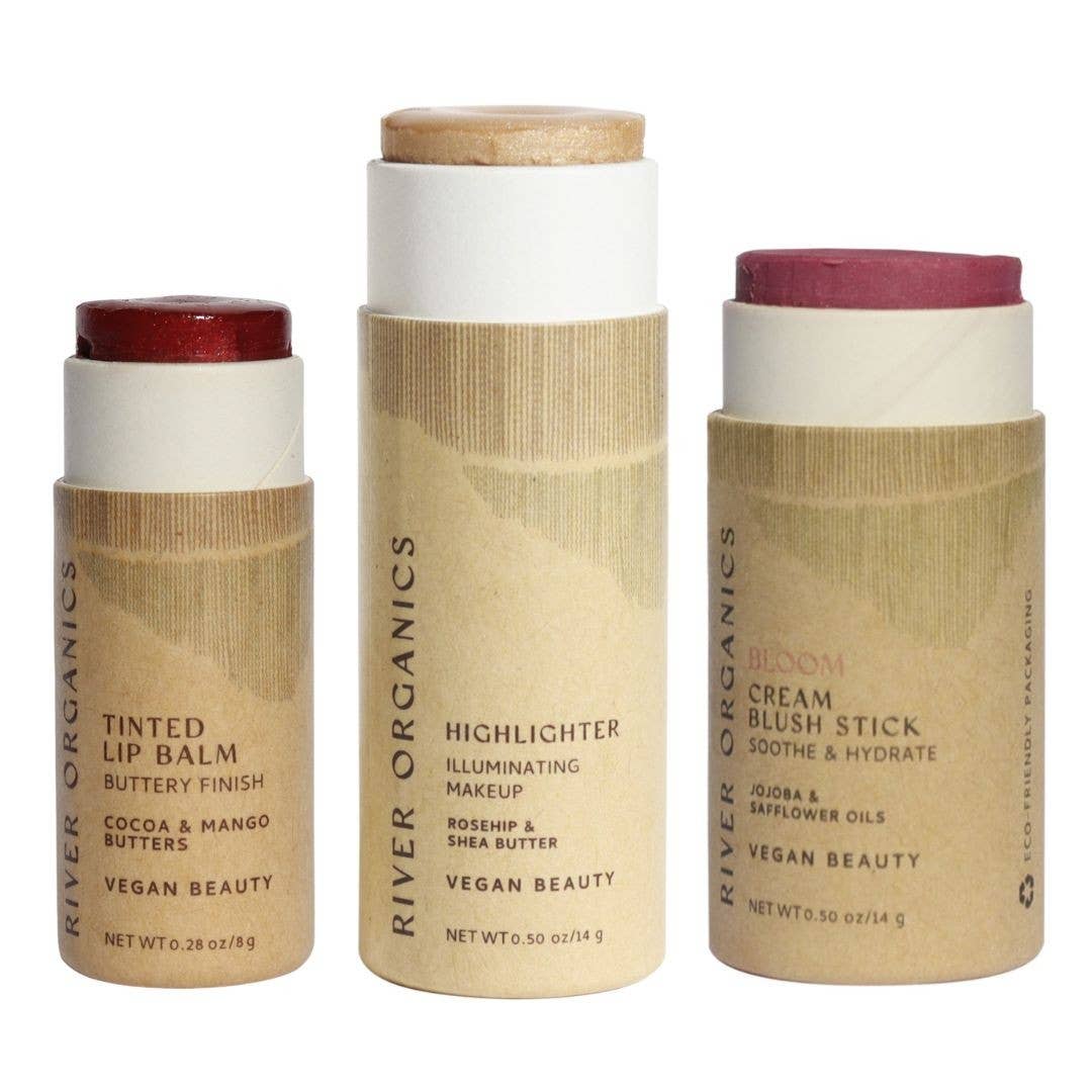 River Organics - Wholesale Lip Balm Set - Lip + Highlighter + Blush Set (Mix & Match)40