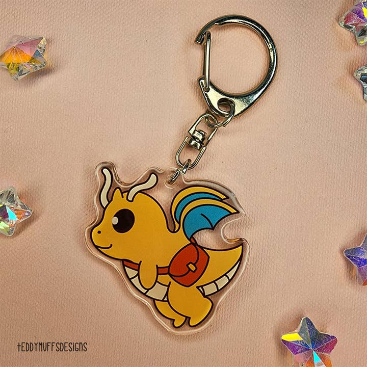 Dragonite "Pokemon" Keychain for wholesale by Teddymuffs Designs