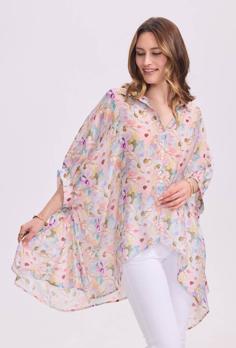 KY CREATION PARIS - Wholesale Button Down Shirt - Women's - Long patterned shirt3