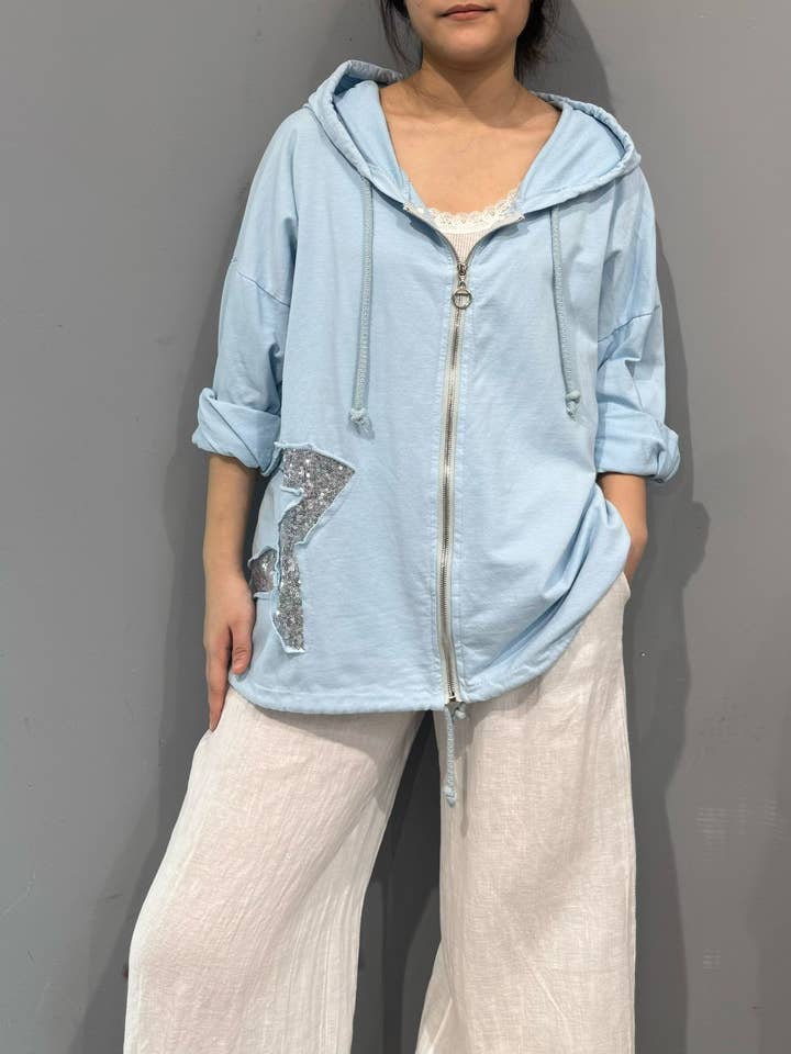 Cielo fashion - Wholesale Jacket - Women's - COTTON JACKET WITH STAR PAILLETTE4