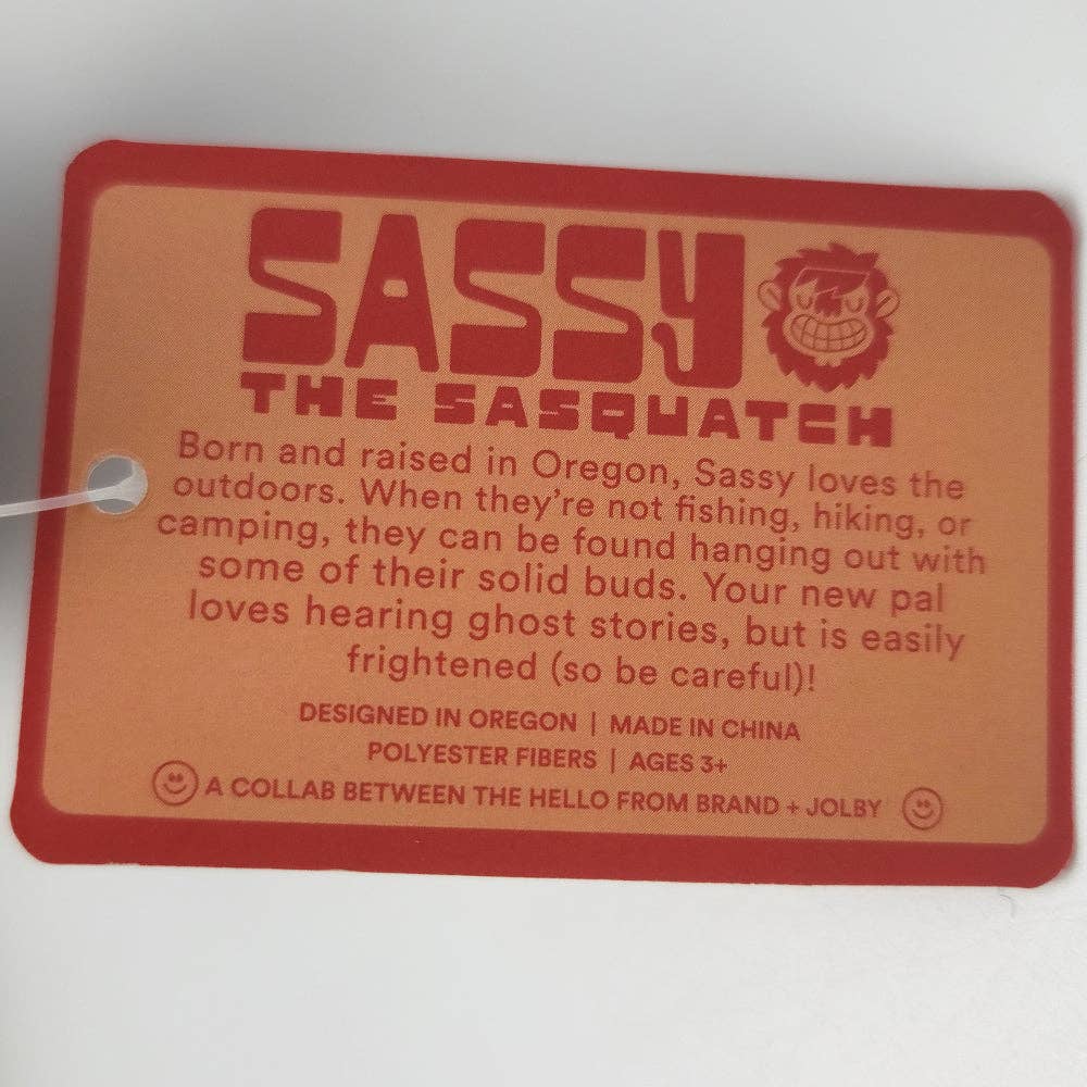 Hello From Oregon - Wholesale Stuffed/Plush Toy - Kids & Baby - Sassy the Sasquatch Plushie | 8"4