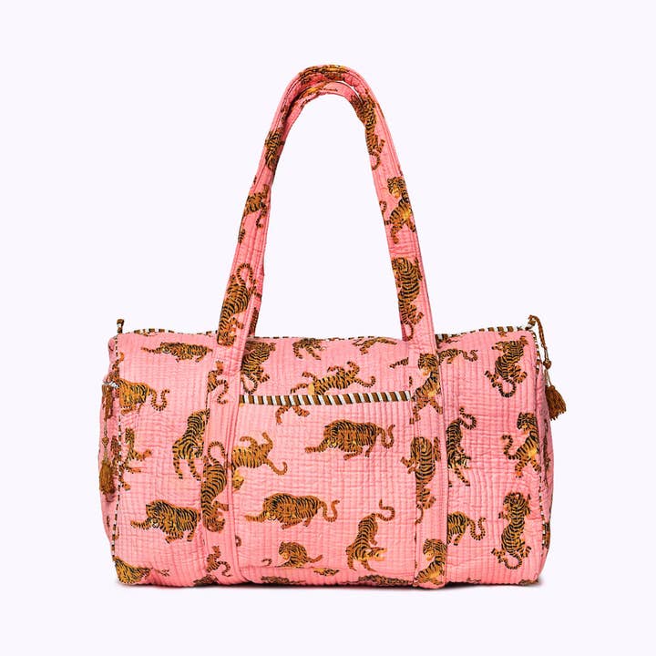 kikooni - Wholesale Weekender Bag - Women's - Handmade Cotton Bag "Electric Tigress"2