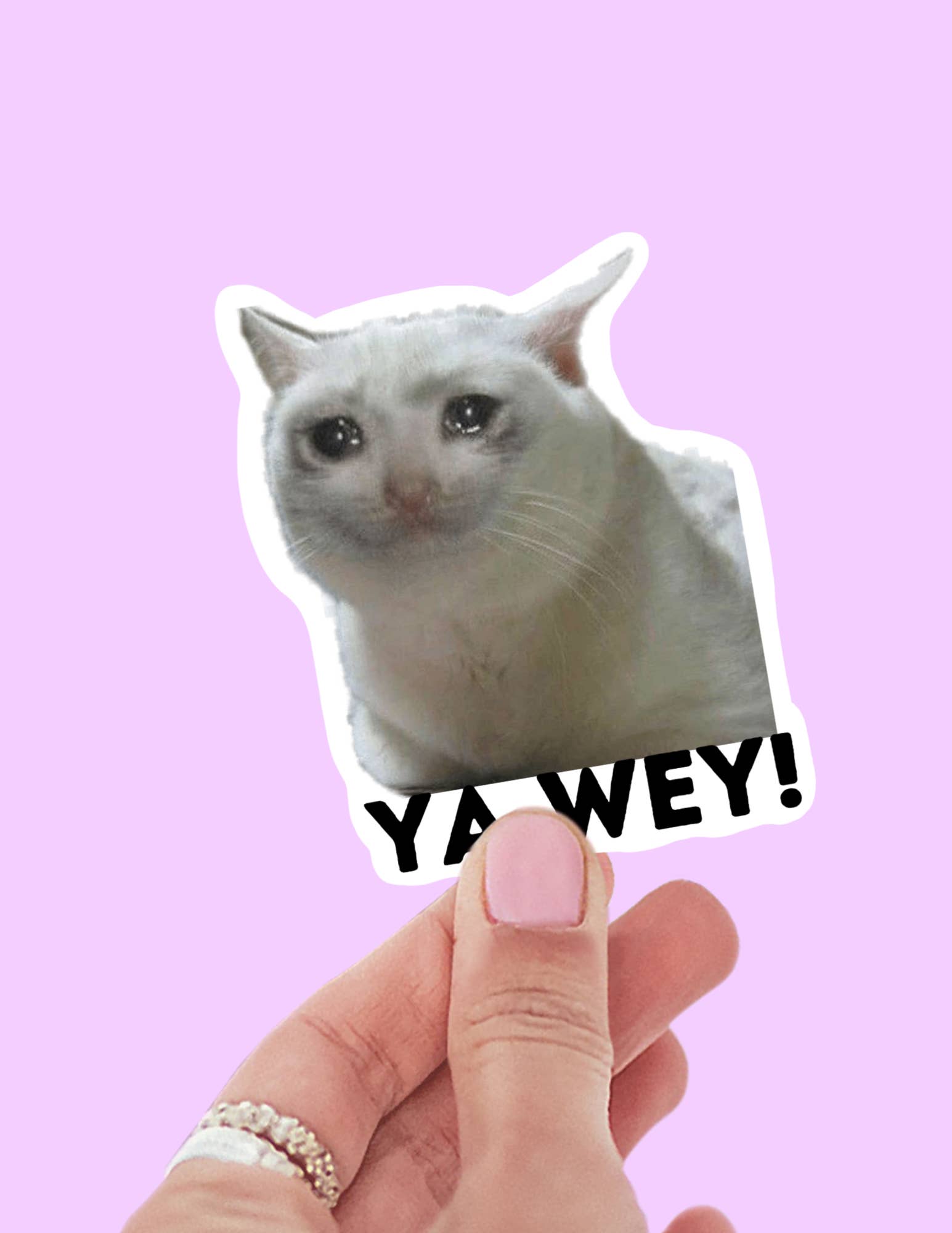 Lalatina Shop - Wholesale Sticker - Ya wey funny cat meme sticker,spanglish stickers