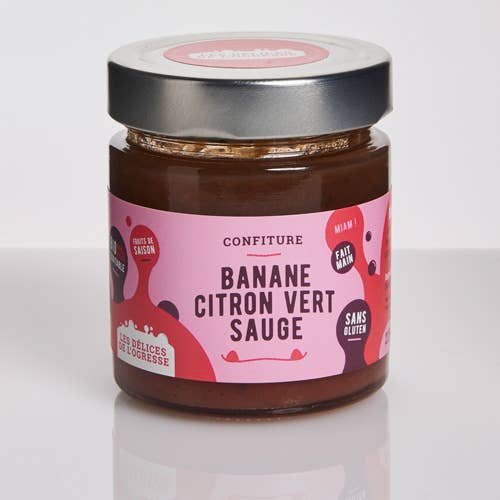 Bio-Extra-Konfitüre Banane - Limette - Salbei für den Großhandel von Les Délices de l'Ogresse
