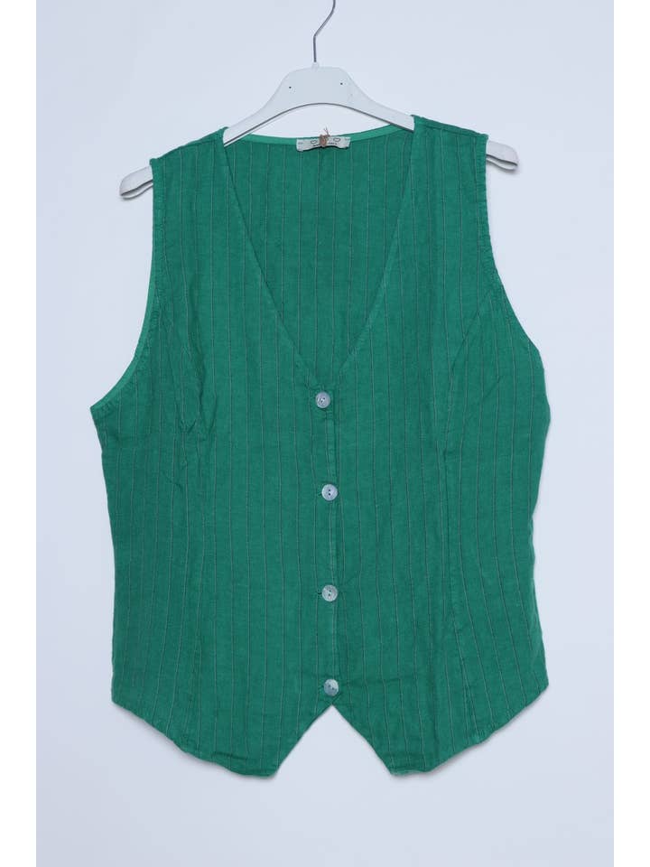 LÉA & LUC - Wholesale Button Down Shirt - Women's - Sleeveless shirt in 100% Linen REF. 517011