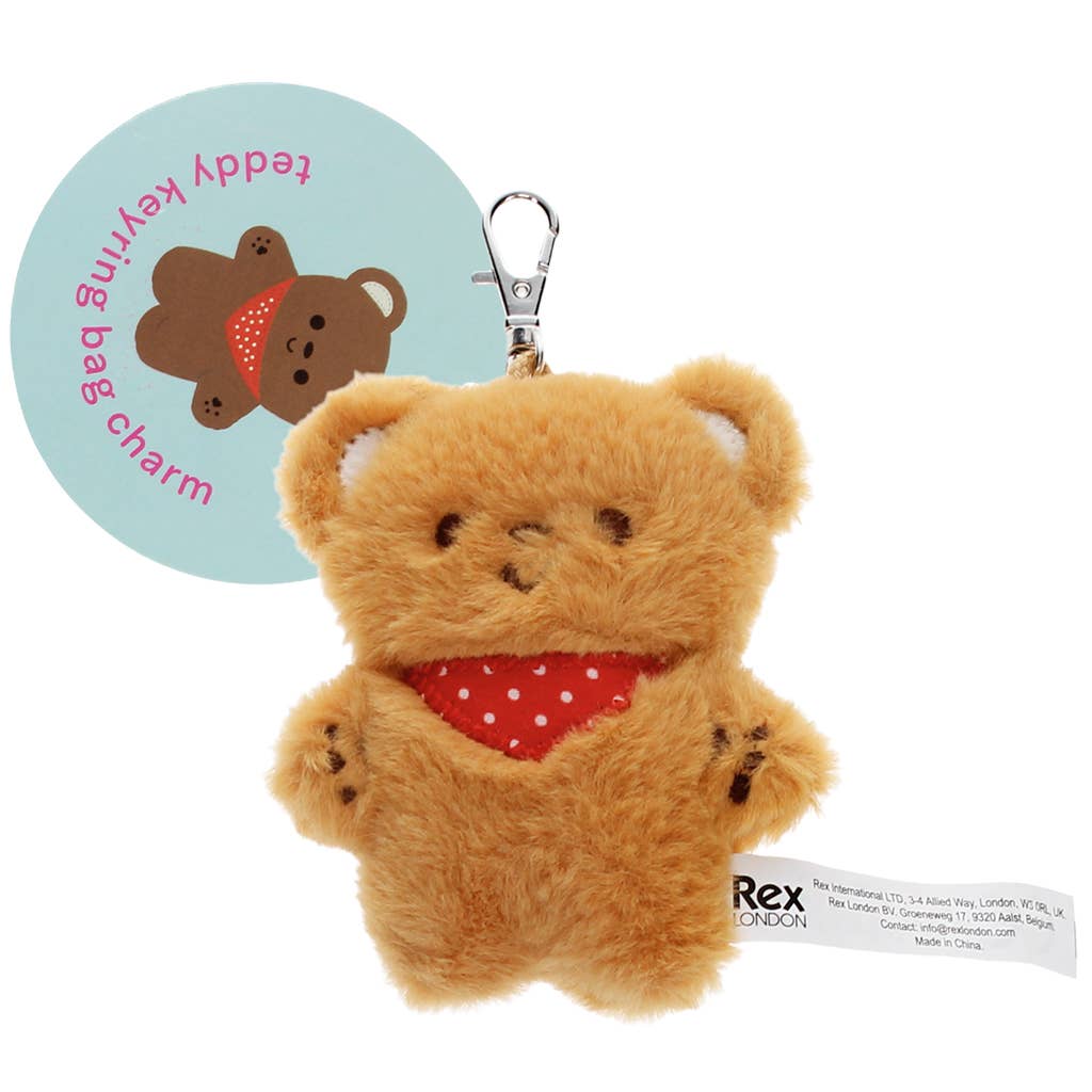 Rex B2B - UK – wholesale Keychain – Women's – Fluffy keyring bag charm - Teddy bear0