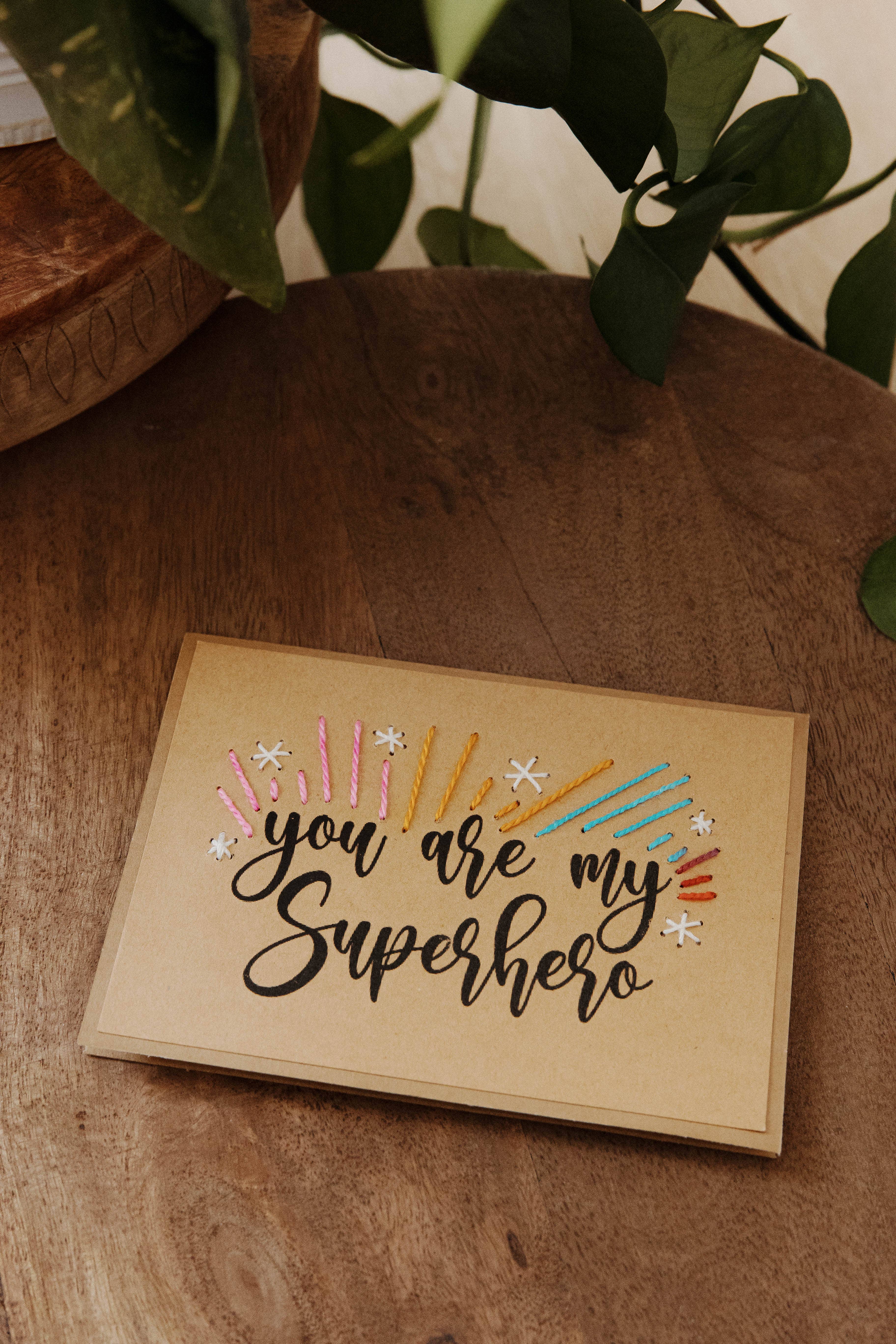 Rosie's Boutique Haiti - Wholesale Love Card - You Are My Superhero Greeting Cards || Set of 4