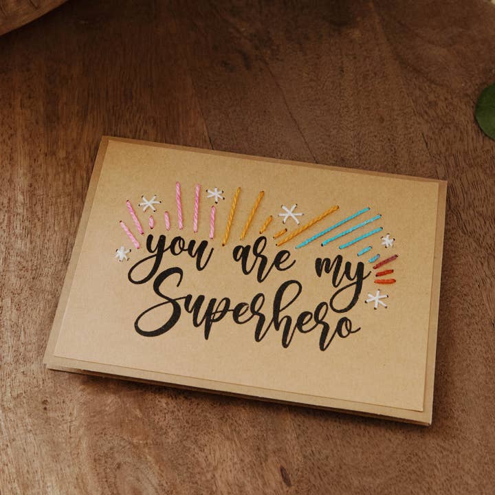 Rosie's Boutique Haiti - Wholesale Love Card - You Are My Superhero Greeting Cards || Set of 40