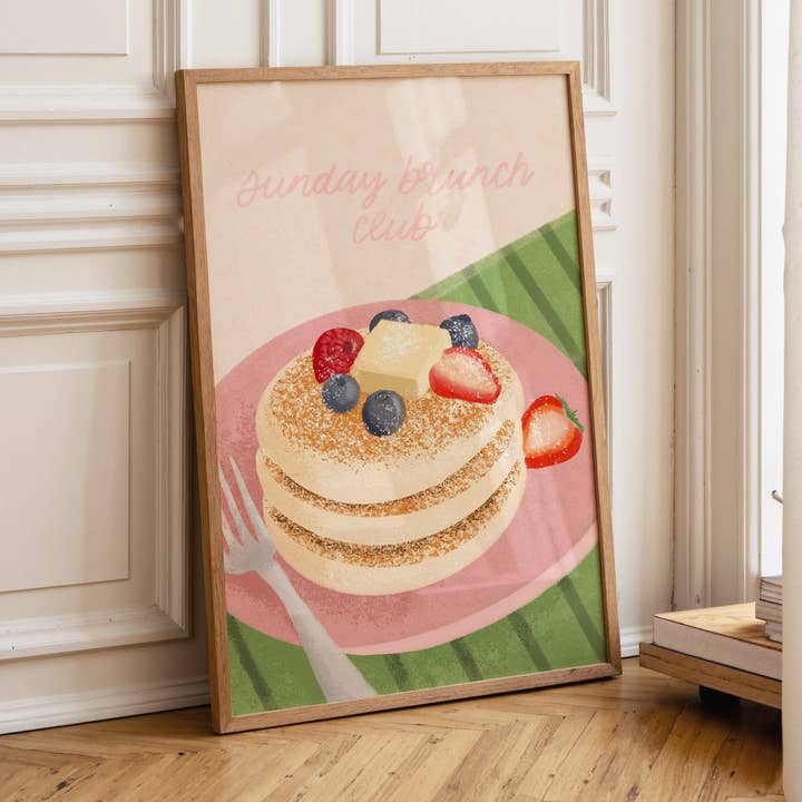 Søndag Brunch Klub | Køkken Hjem Print for engroshandel hos Moo and May Studio