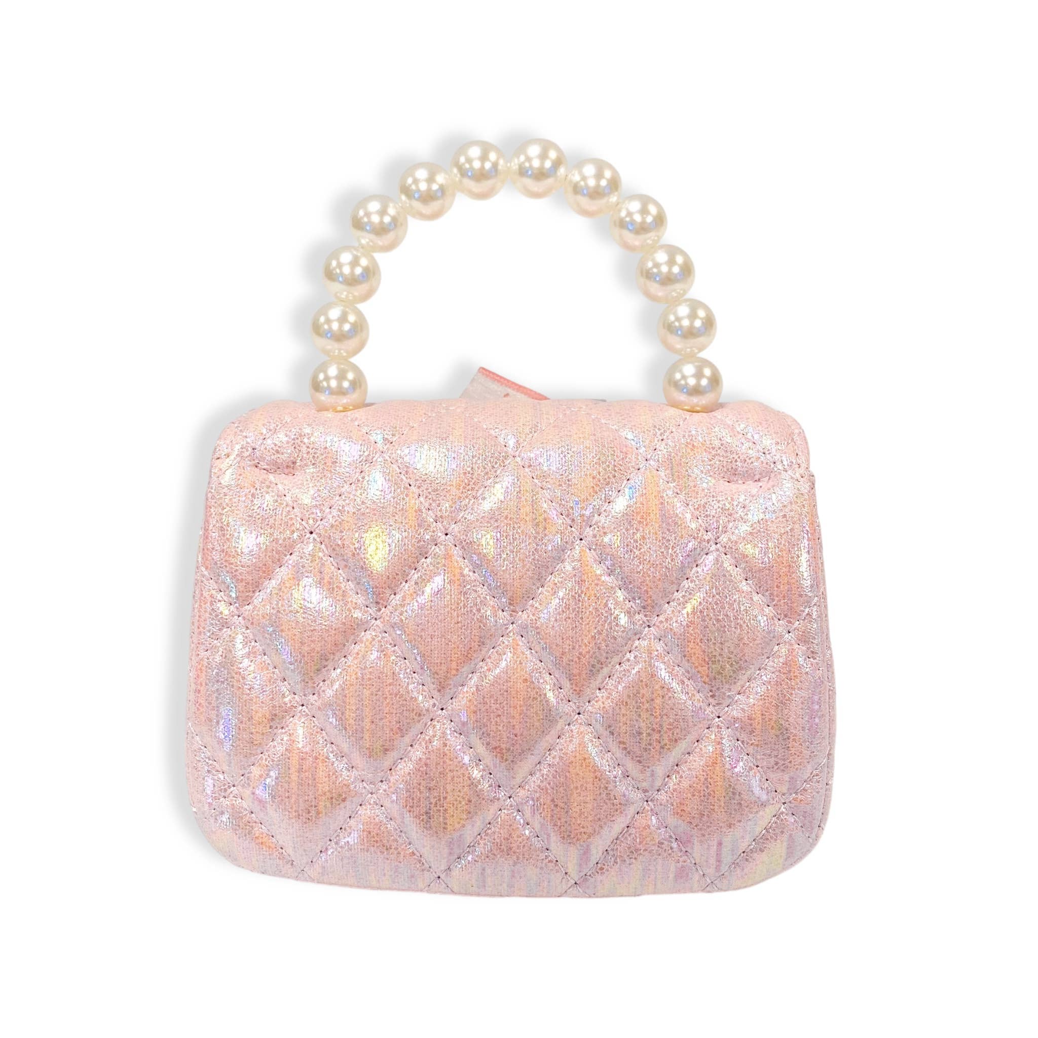 Doe a Dear - Wholesale Purse/Bag Accessory - Kids - B1378 Embellished Bow Shiny Quilted Purse (2 Colors)3