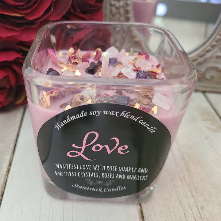 Starstruck Candles - Wholesale Jar/Filled Candle - Manifest Love Crystal Candle6