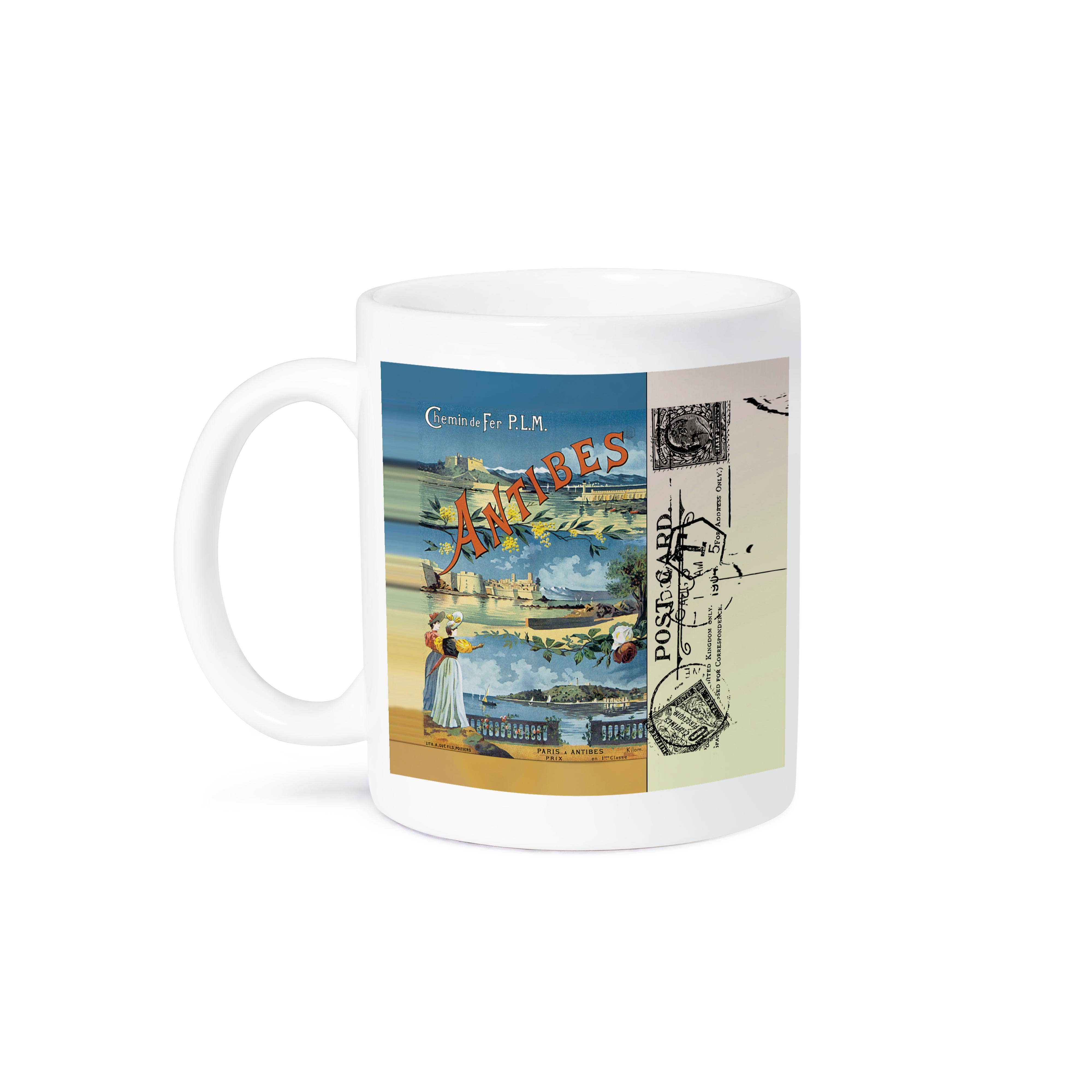3dRose - Wholesale Coffee Mug - 3dRose, Vintage Antibes Travel Postcard, Mug8