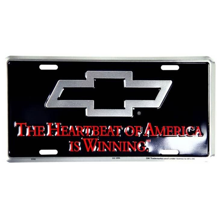 Chevy Heartland Black - License Plate for wholesale by Signs 4 Fun