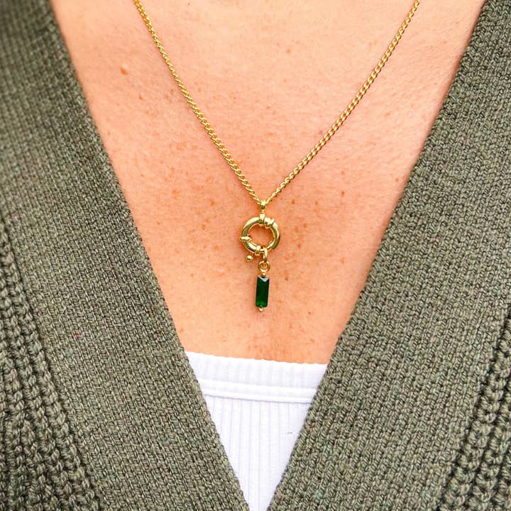 Natalie Clare Collections - Wholesale Pendant/Charm Necklace - The Emerald Necklace