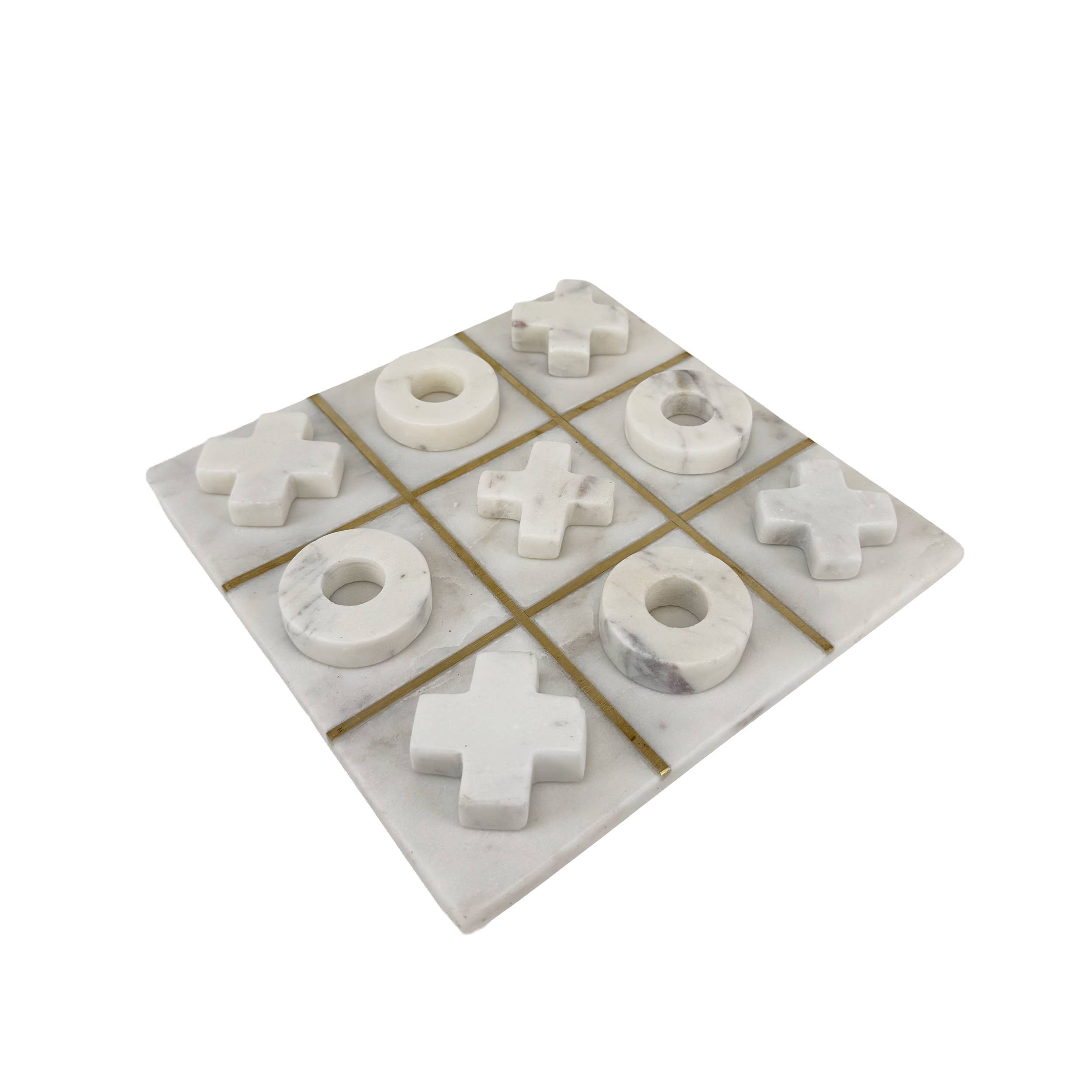 DesignStyles Home - Wholesale Board Game - Becki Owens Decorative White Marble Tic Tac Toe3