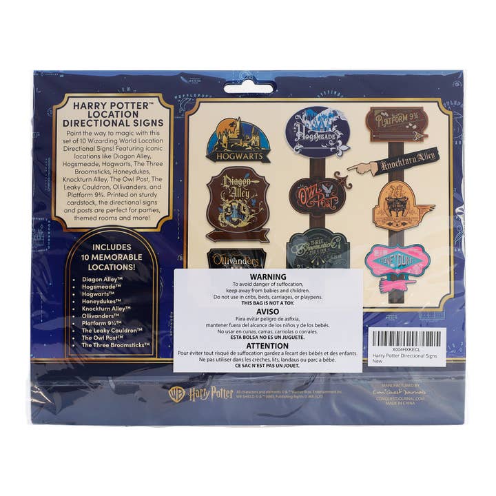 Conquest Journals - Wholesale Sign - Harry Potter Directional Signs (12-Piece 10 Signs & 2 Posts)5