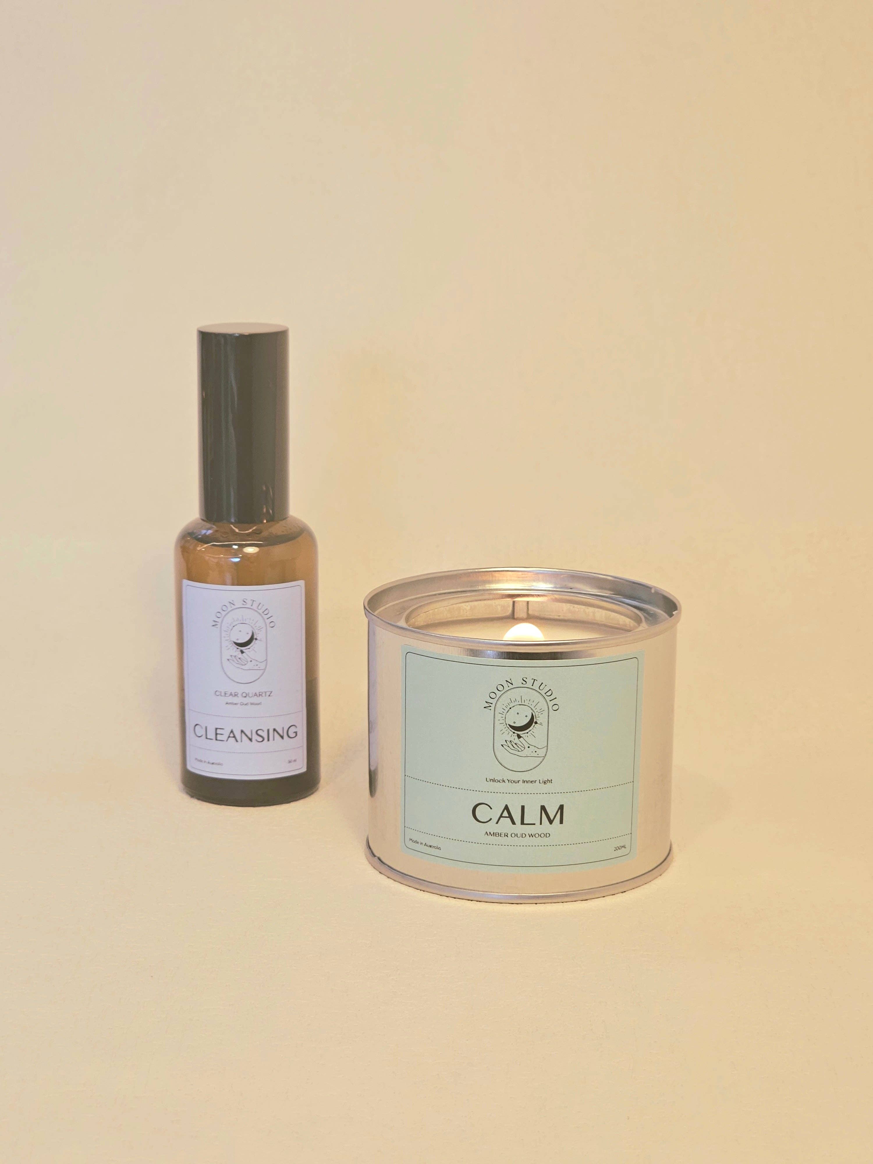 Moon Rituals - Wholesale Room & Linen Spray - Cleansing Spray Infused with Clear Quartz - Amber Oud Wood Scent - Hand Poured in Sydney, Australia10