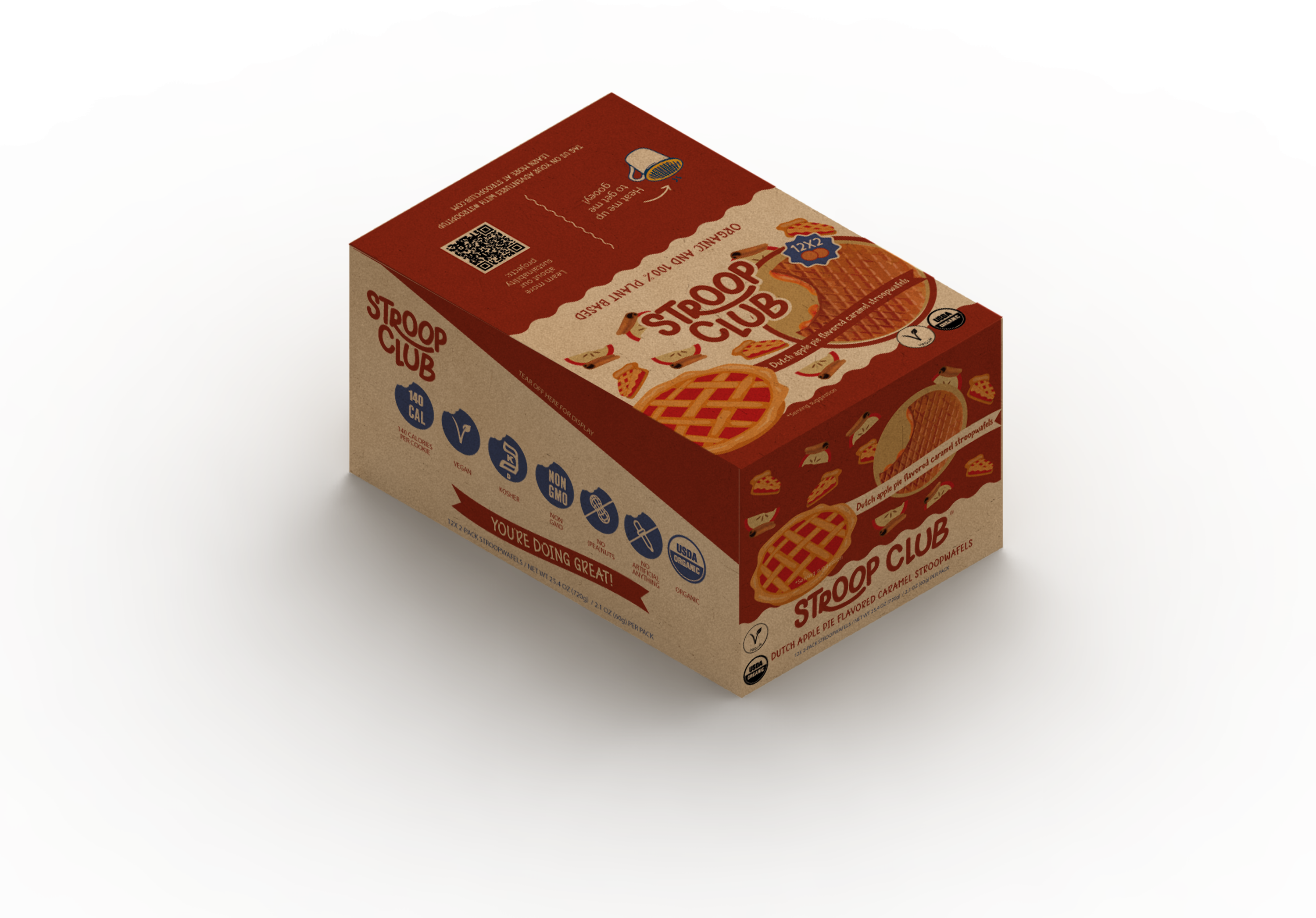 The Stroop Club (UK) – wholesale Biscuit – Apple Pie Caramel Organic and Plant Based Stroopwafel 2-pack4