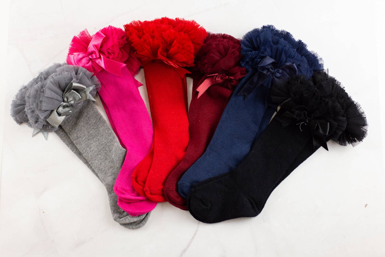 BEAU KiD - Venta al por mayor Calcetines - Niños y bebés - Calcetas tutú a la rodilla para niñas con lazo de cinta1