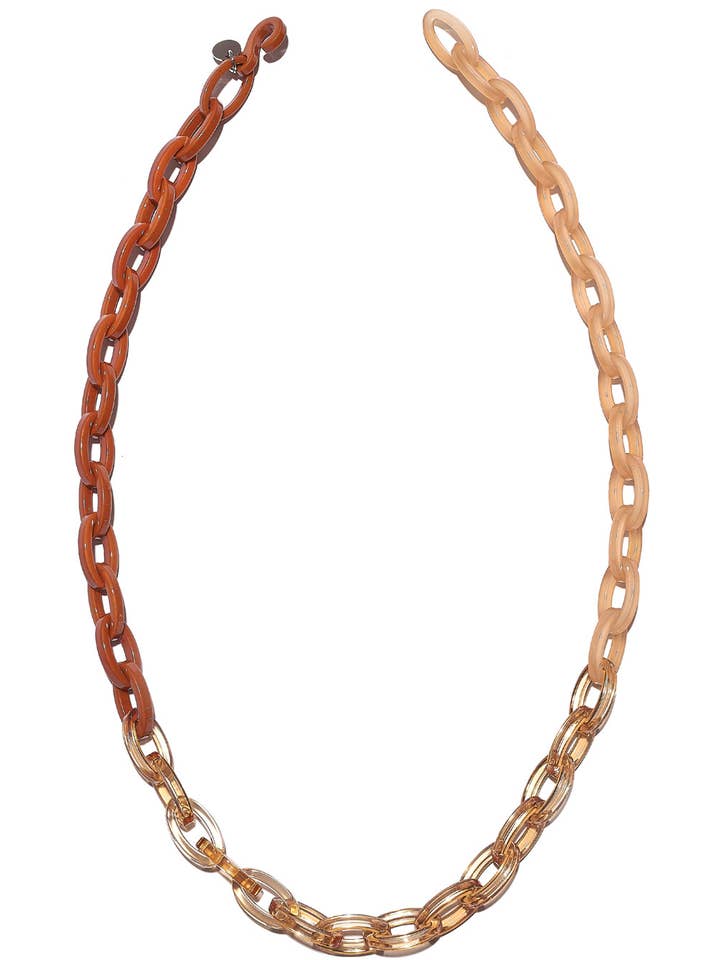 Trio Gradient Chain Necklace (Terracotta Gradient) for wholesale by Bianca Mavrick Jewellery