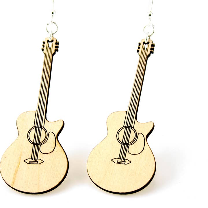 Cut-Away gitaar oorbellen voor wholesale door Green Tree Jewelry