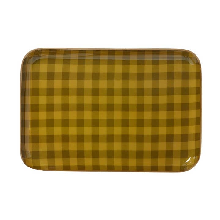 Aperol Tray - Olive Vichy for wholesale by Bonheur du Jour