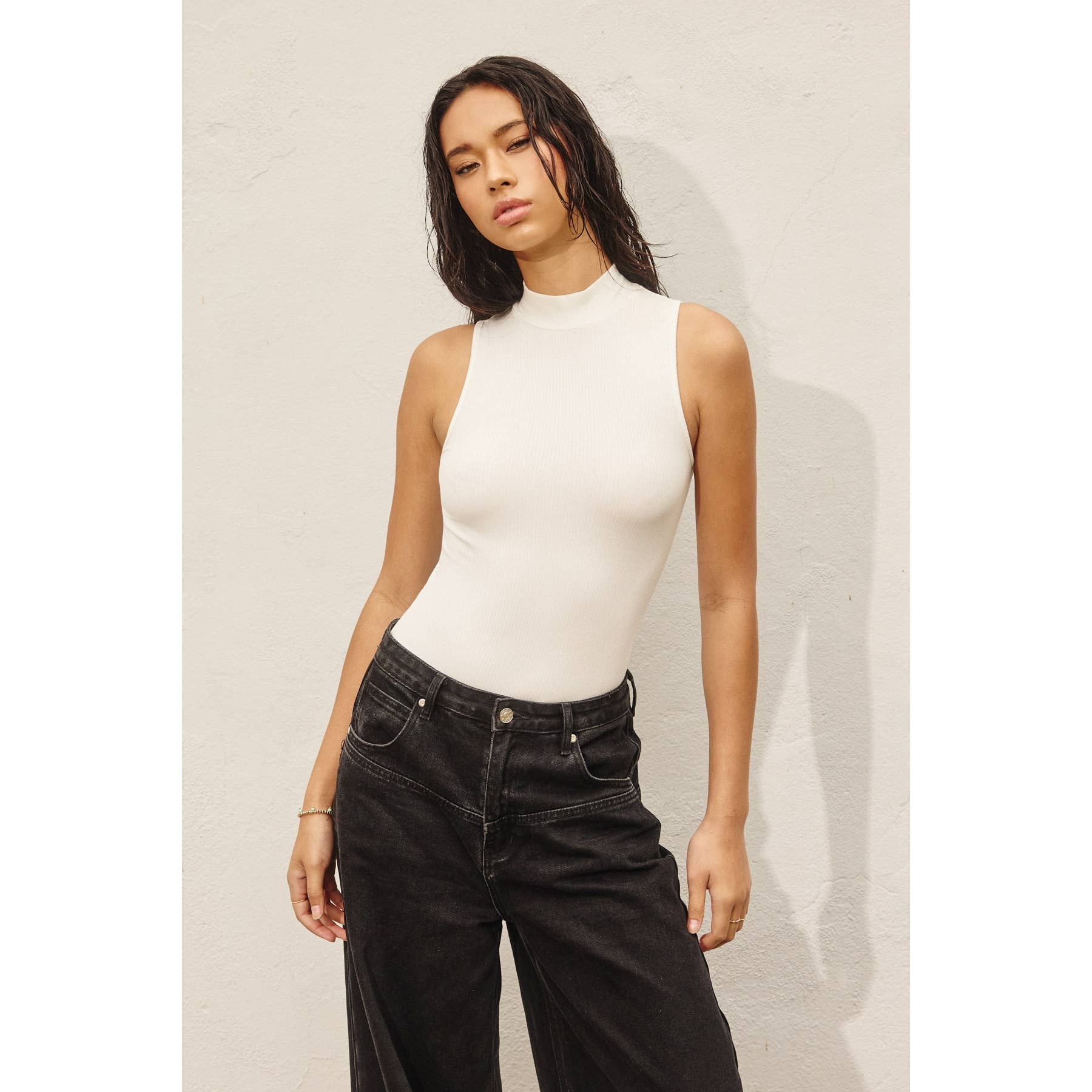 Dress Forum - Wholesale Bodysuit - Women's - FT6823 Mock Neck Tank Bodysuit15