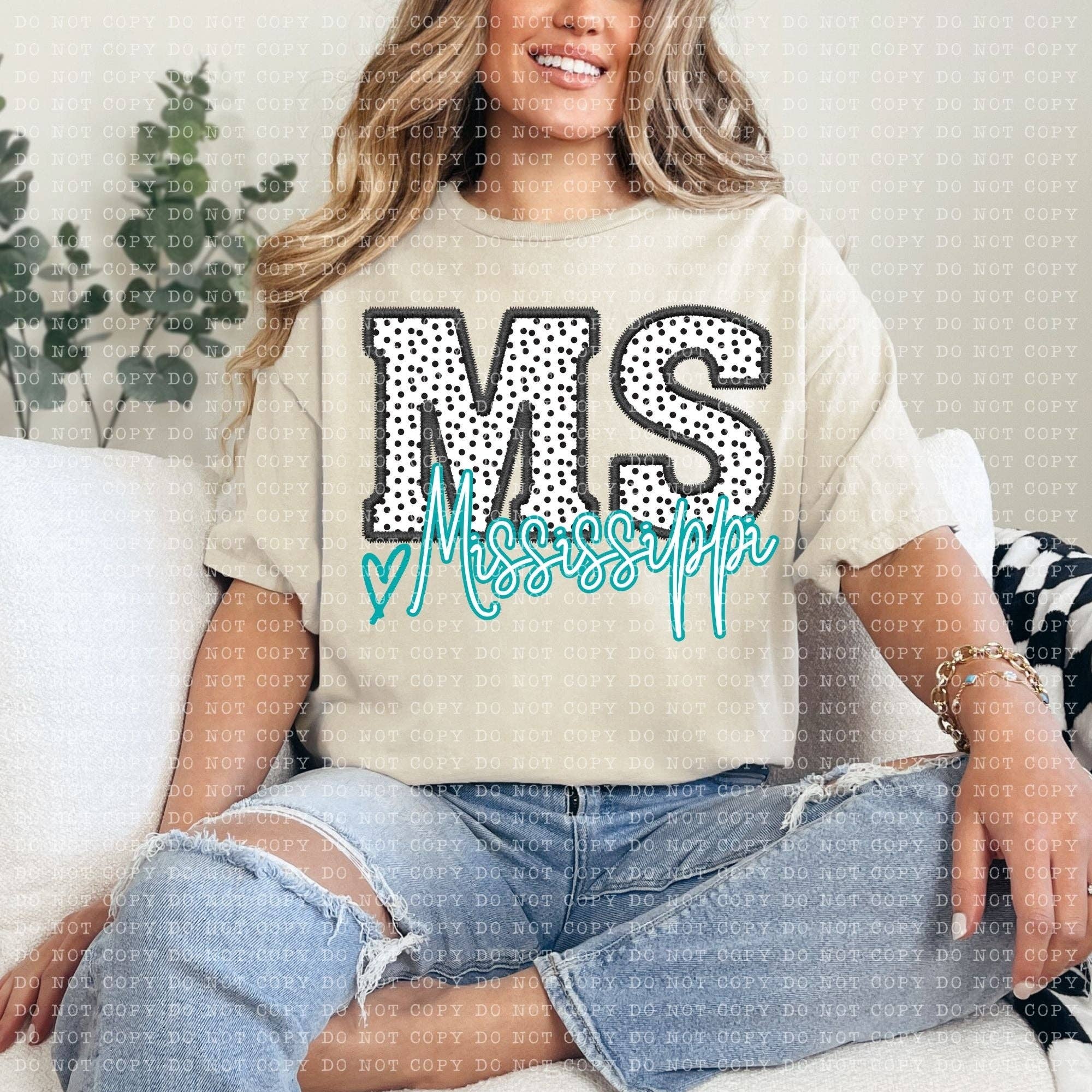 K and M Designs – Großhandel Sublimationsrohling – MS Dotted State Stickerei, künstlicher DTF-Transfer1