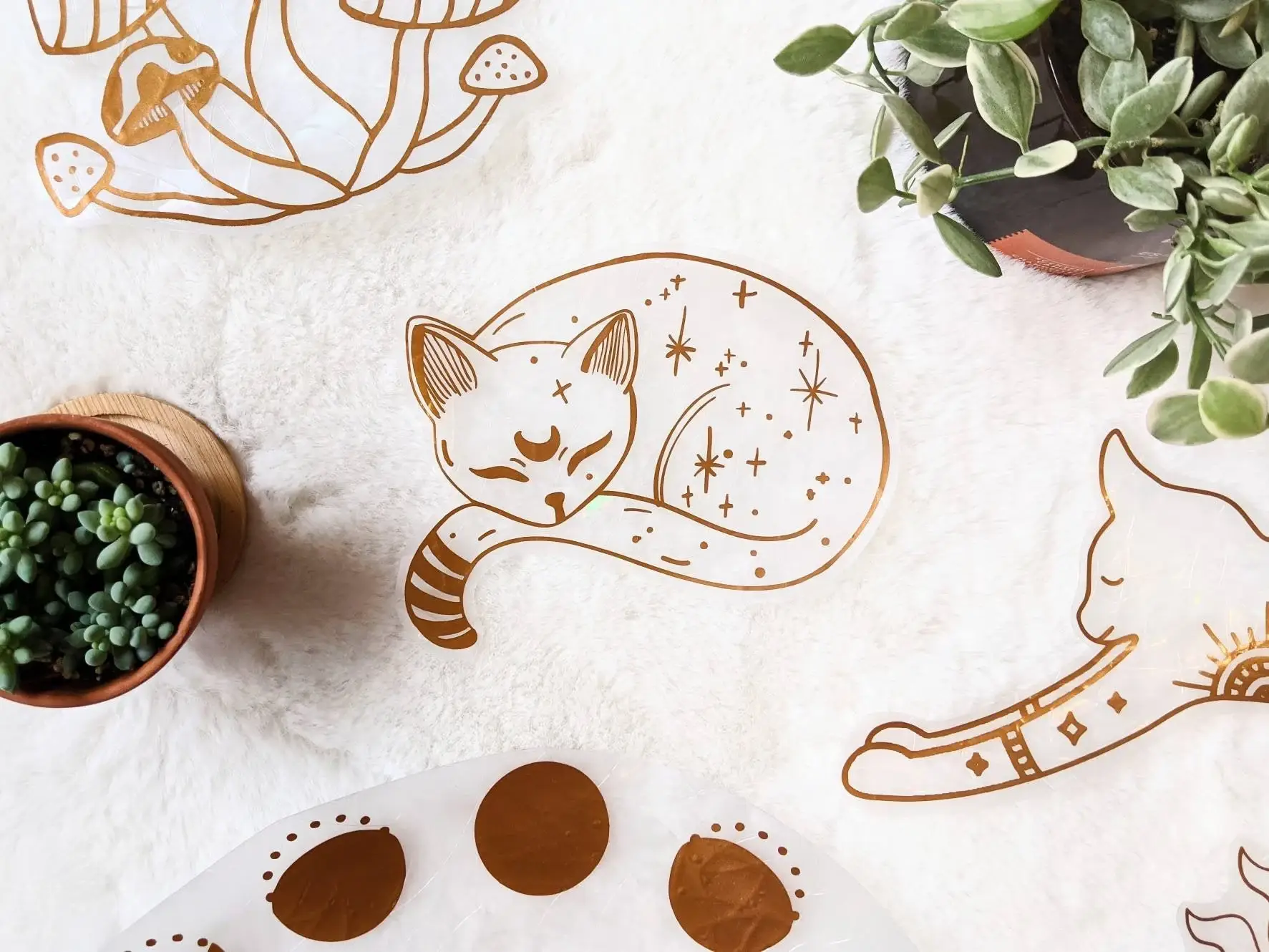 Prismatic Kitty - Vente Attrape-soleil - Capteur de soleil Vagues de l’océan | Décoration côtière | Autocollant de fenêtre8