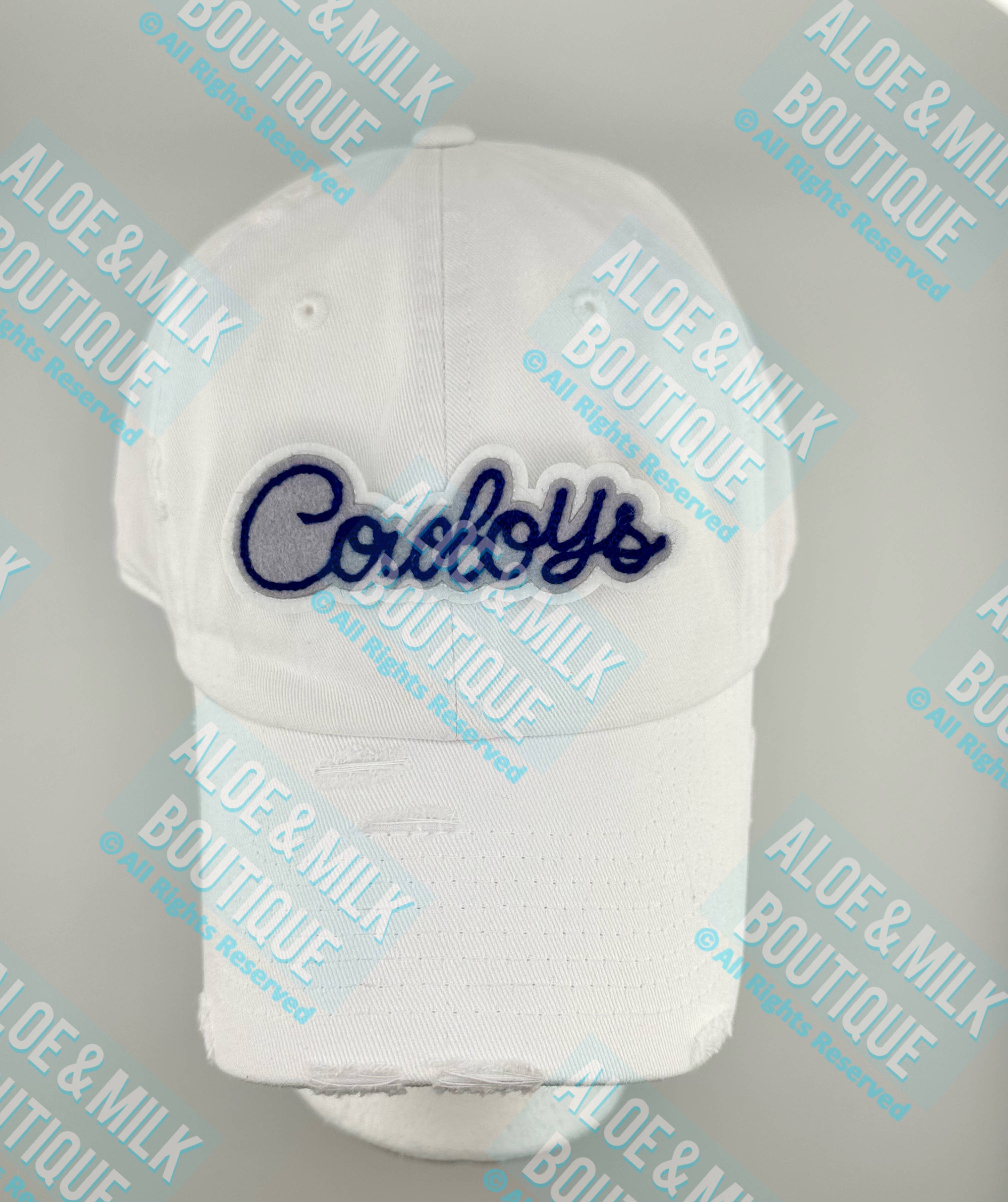 Aloe and Milk Boutique - Wholesale Patch - Chainstitch Cowboys Patch, Cowboys Fan, Hat patch2