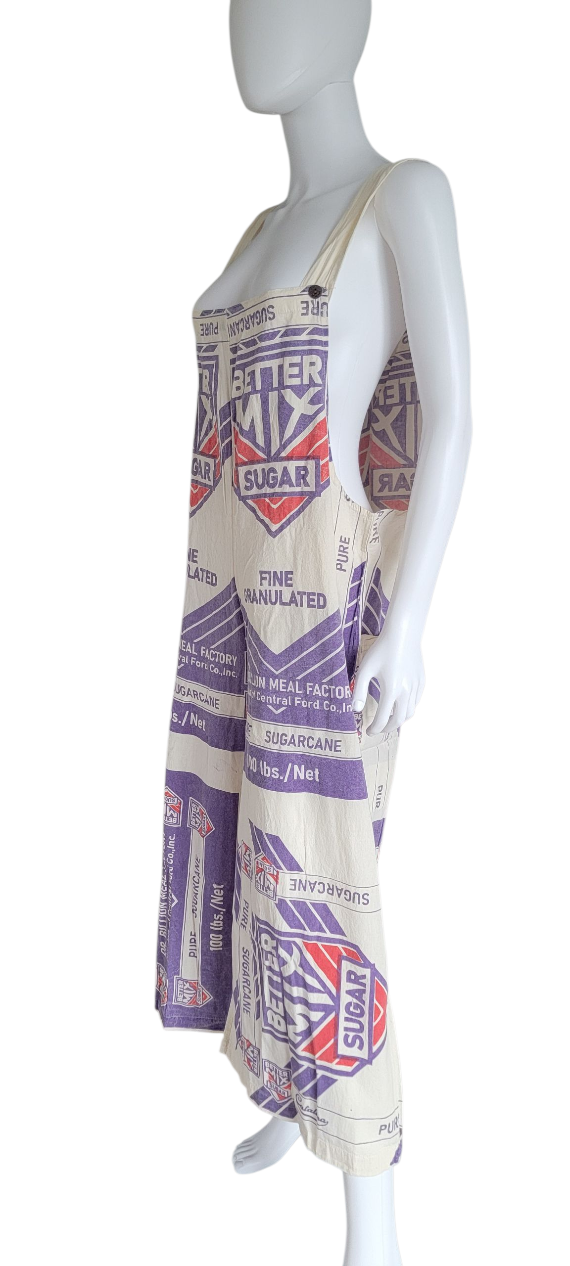 Evergreen Guardian Imports - Wholesale Jumpsuit - Women's - T2429 Flour Sack Cotton Jumpsuit w. Straps- Better Mix Sugar2