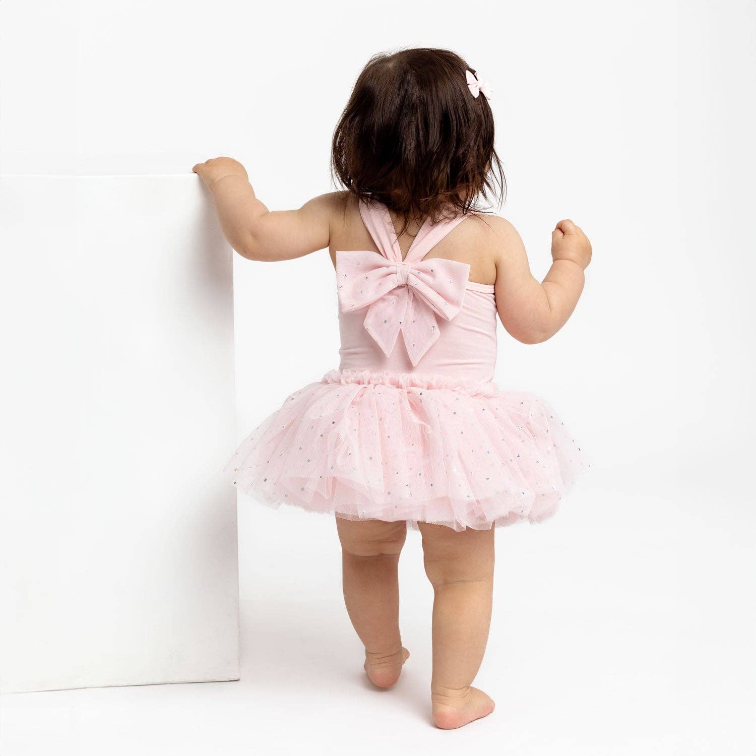Rose Ballet Minnie : Robe tutu rose à nœud pour bébé en vente sur Faire0