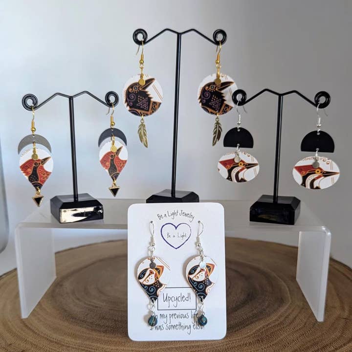 Be a Light Jewelry - Wholesale Dangle Earrings - Bird Art Earrings: Birds of North America, Stylized Art1